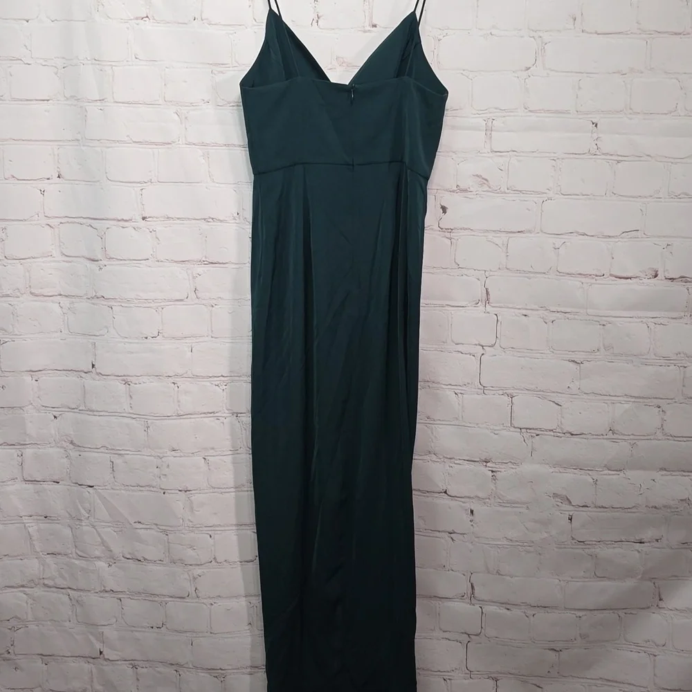 Shona Joy Core Cocktail Draped Dress Seaweed Green Womens Size 8 NWT - Picture 6 of 16